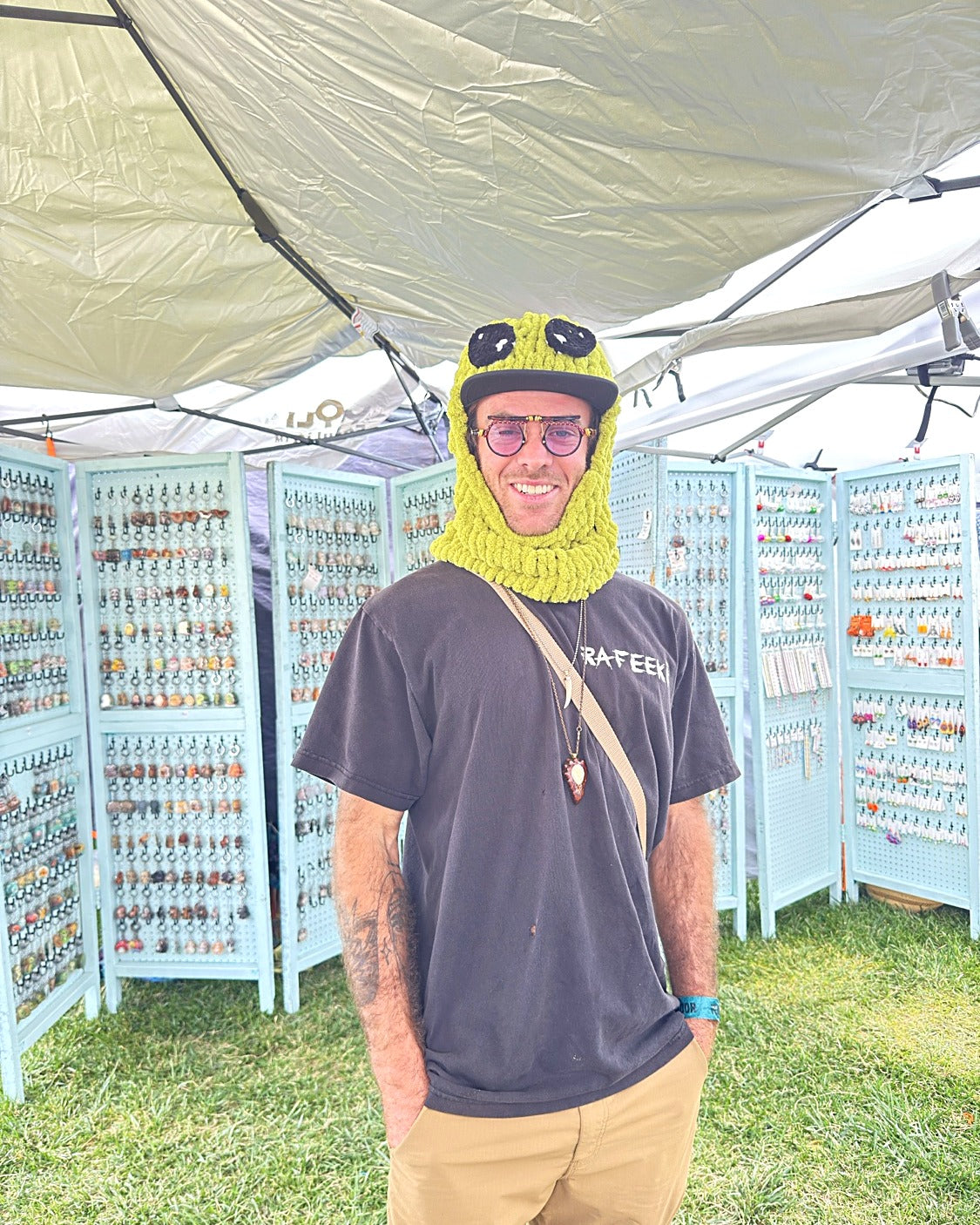Balaclava Alien hat worn by a customer