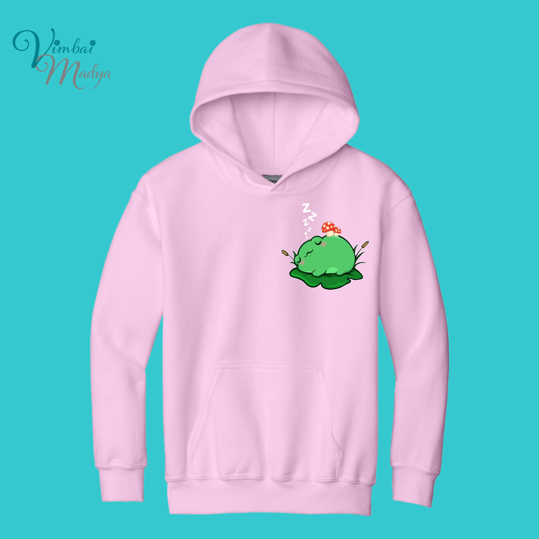 sleepy Frog Youth Sweater Hoodie : Perfect Birthday Gift & Fall Winter Essential . Trendy, Unisex Style for Your Best Friend's Wardrobe