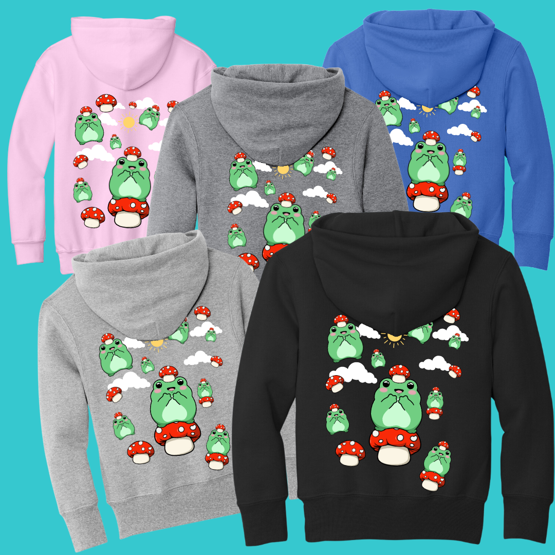 sleepy Frog Youth Sweater Hoodie : Perfect Birthday Gift & Fall Winter Essential . Trendy, Unisex Style for Your Best Friend's Wardrobe
