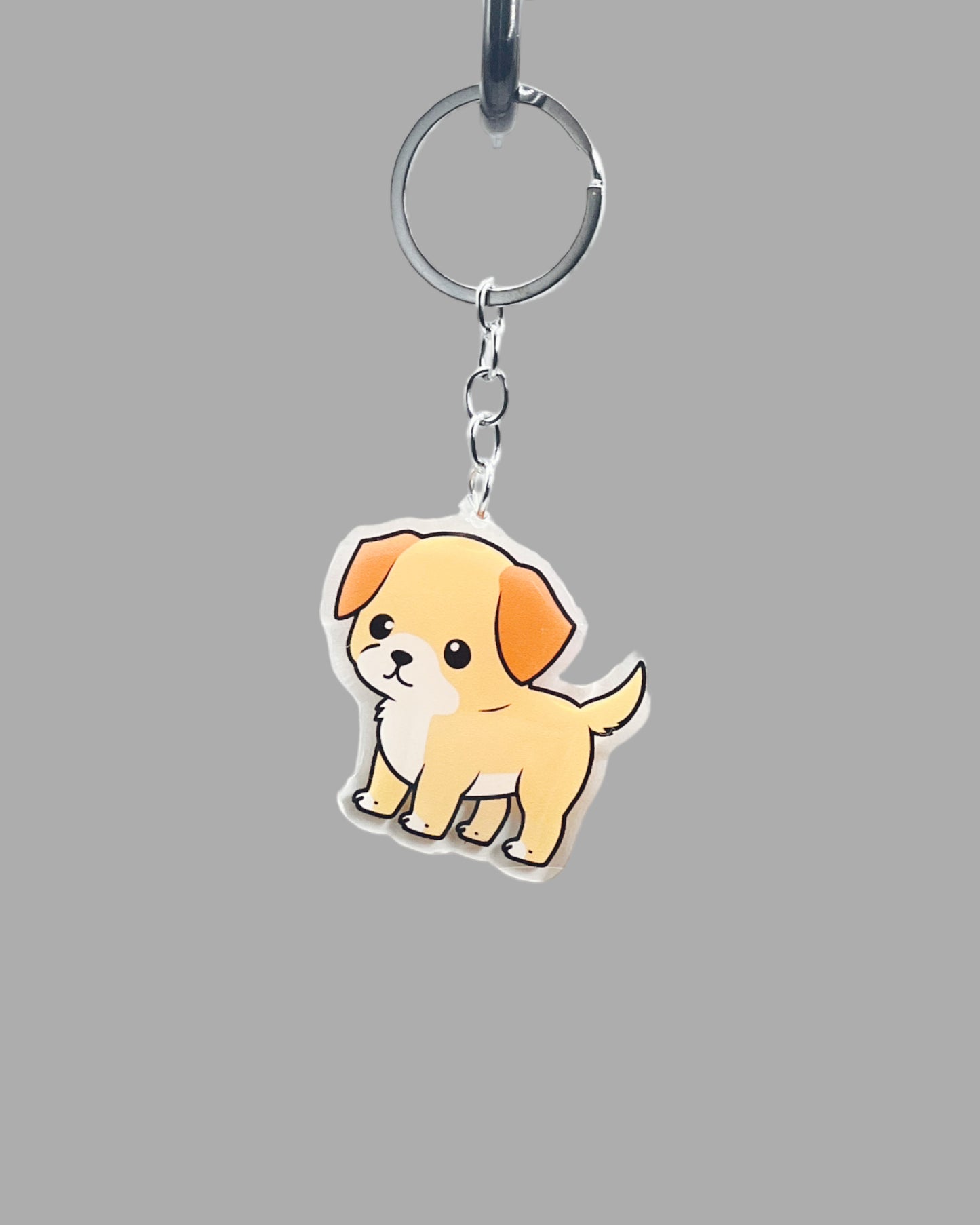 Kawaii Lad a rough collie dog acrylic key chain, Cute kawaii memorial ornament, pet portrait charm gift backpack fob, dad car décor