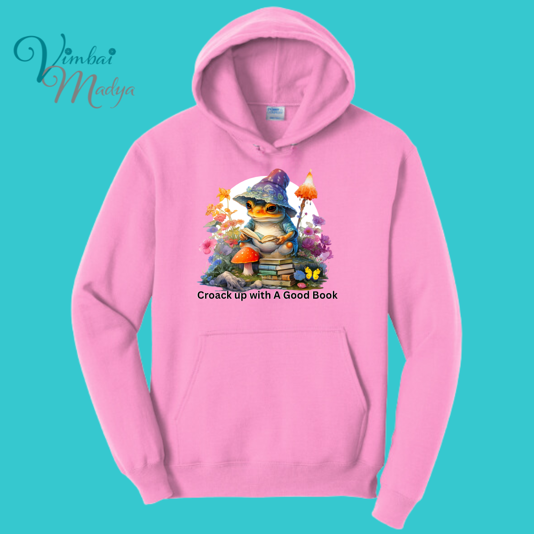 Frog Mushroom Psychedelic Kawaii Frog Sweatshirt Hoodie : frog and toad couples Gift for Book lovers .Best Friend . Fall Winter Essential
