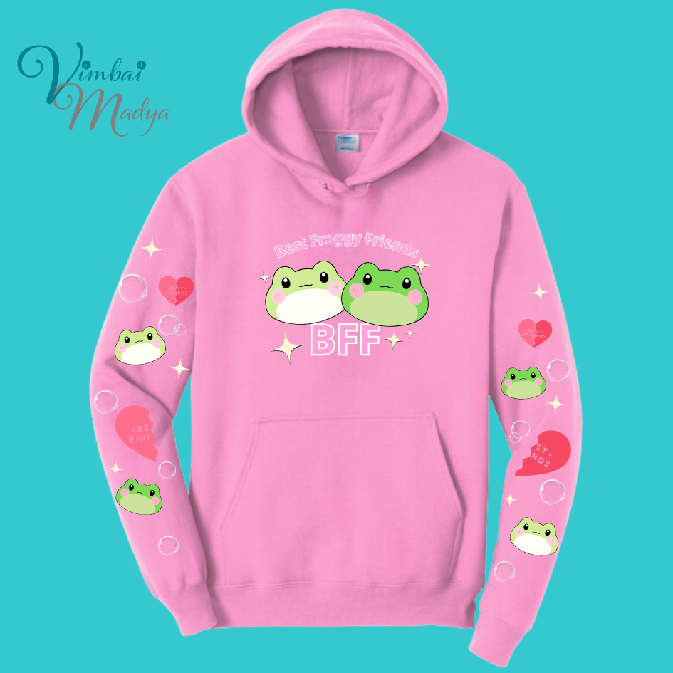 Kawaii Frog Sweater Hoodie : Perfect Mother's Day Gift & Fall Winter Essential . Trendy, Unisex Style for Your Best Friend's Wardrobe