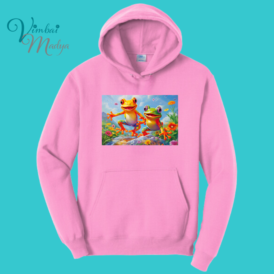 Frog Sweatshirt Unisex Clothing Kawaii Hoodie : Best Friend Gift . Fall Winter Essential . Frog and Toad