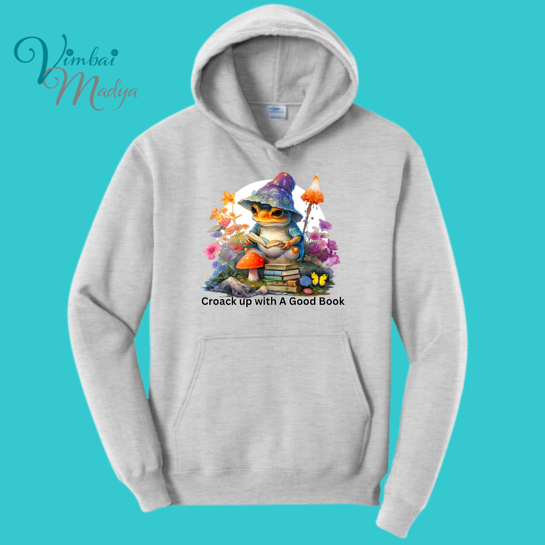 Frog Mushroom Psychedelic Kawaii Frog Sweatshirt Hoodie : frog and toad couples Gift for Book lovers .Best Friend . Fall Winter Essential
