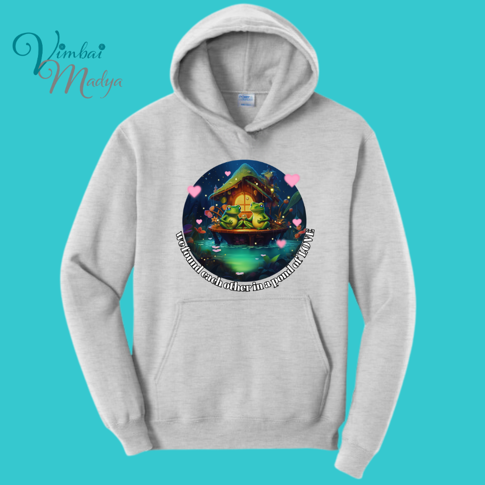 Unisex Kawaii Frog Sweatshirt Hoodie : Perfect Mother's Day Gift & Fall Winter Essential . Trendy Frog and Toad Unique Best Friend's gift