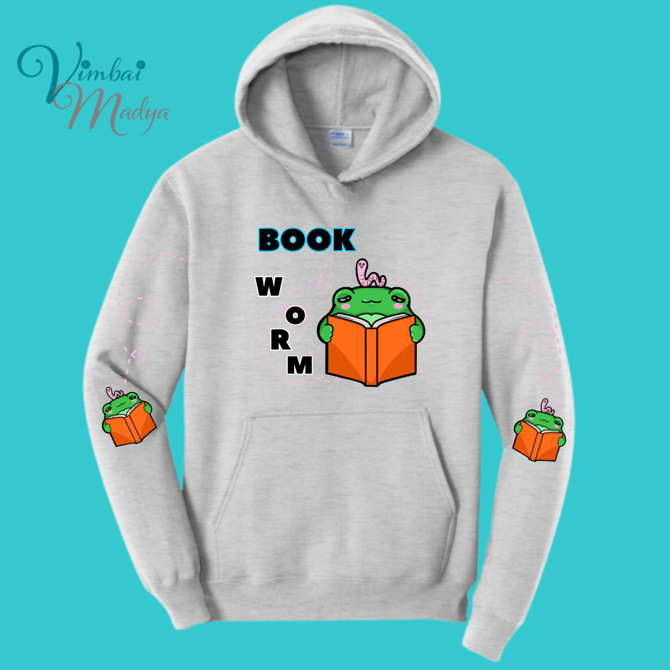 Unisex Kawaii Frog Sweater Hoodie : Perfect Mother's Day Gift & Fall Winter Essential . Trendy Bookworm Style for Your Best Friend
