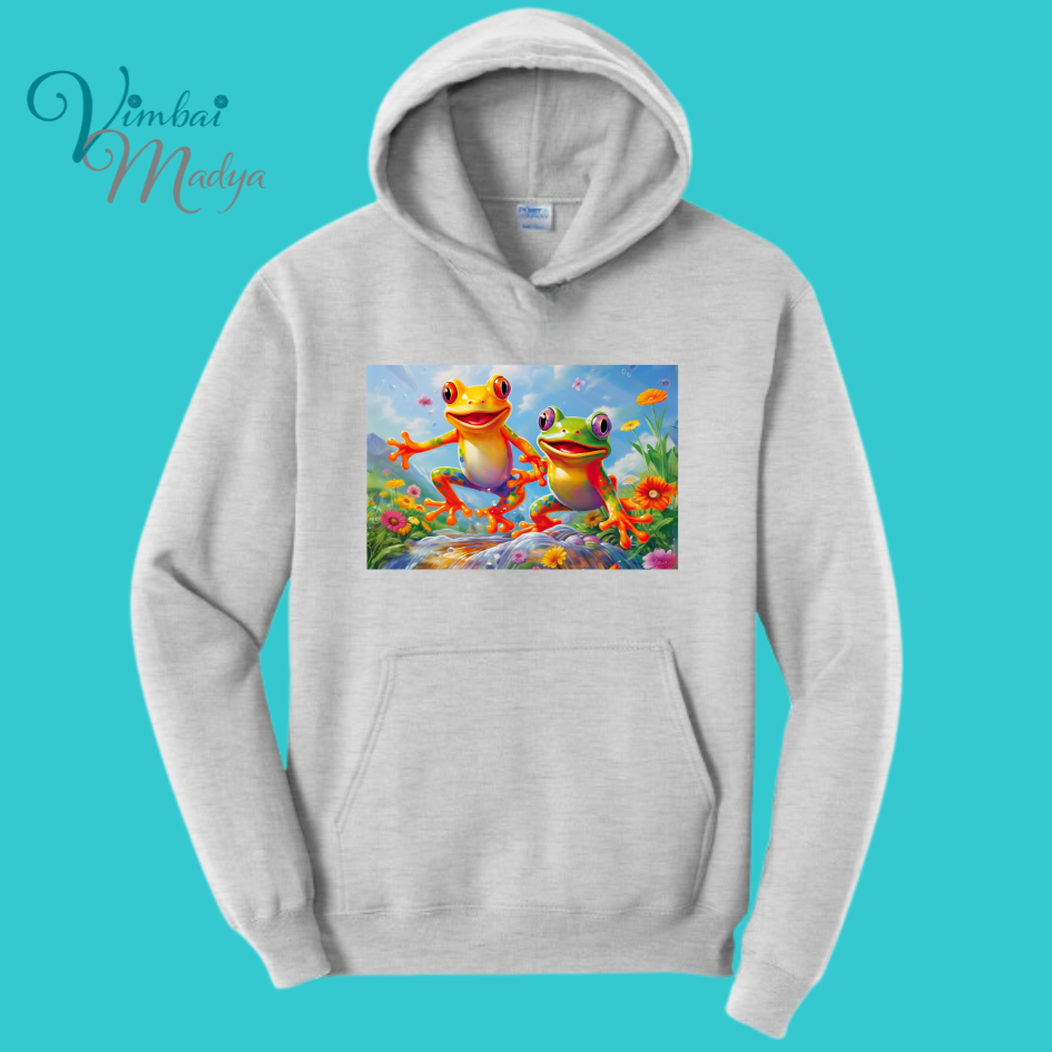 Frog Sweatshirt Unisex Clothing Kawaii Hoodie : Best Friend Gift . Fall Winter Essential . Frog and Toad