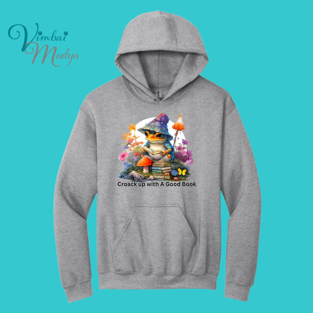 Frog Mushroom Psychedelic Kawaii Frog Sweatshirt Hoodie : frog and toad couples Gift for Book lovers .Best Friend . Fall Winter Essential