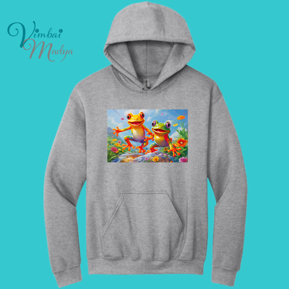 Frog Sweatshirt Unisex Clothing Kawaii Hoodie : Best Friend Gift . Fall Winter Essential . Frog and Toad
