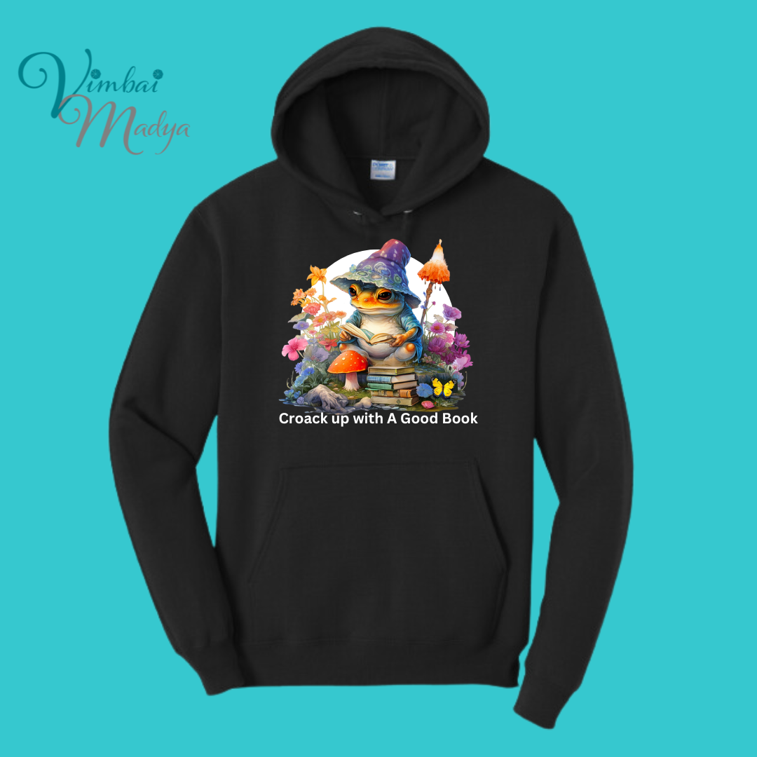 Frog Mushroom Psychedelic Kawaii Frog Sweatshirt Hoodie : frog and toad couples Gift for Book lovers .Best Friend . Fall Winter Essential