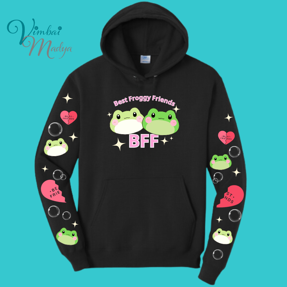 Kawaii Frog Sweater Hoodie : Perfect Mother's Day Gift & Fall Winter Essential . Trendy, Unisex Style for Your Best Friend's Wardrobe