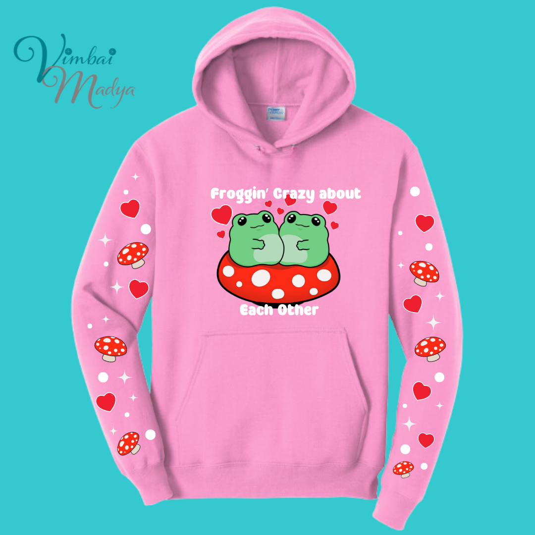 Frog Mushroom Psychedelic Kawaii Frog Sweater Hoodie : Perfect Mother's Day Gift & Fall Winter Essential . Trendy, Style for Your Best Friend