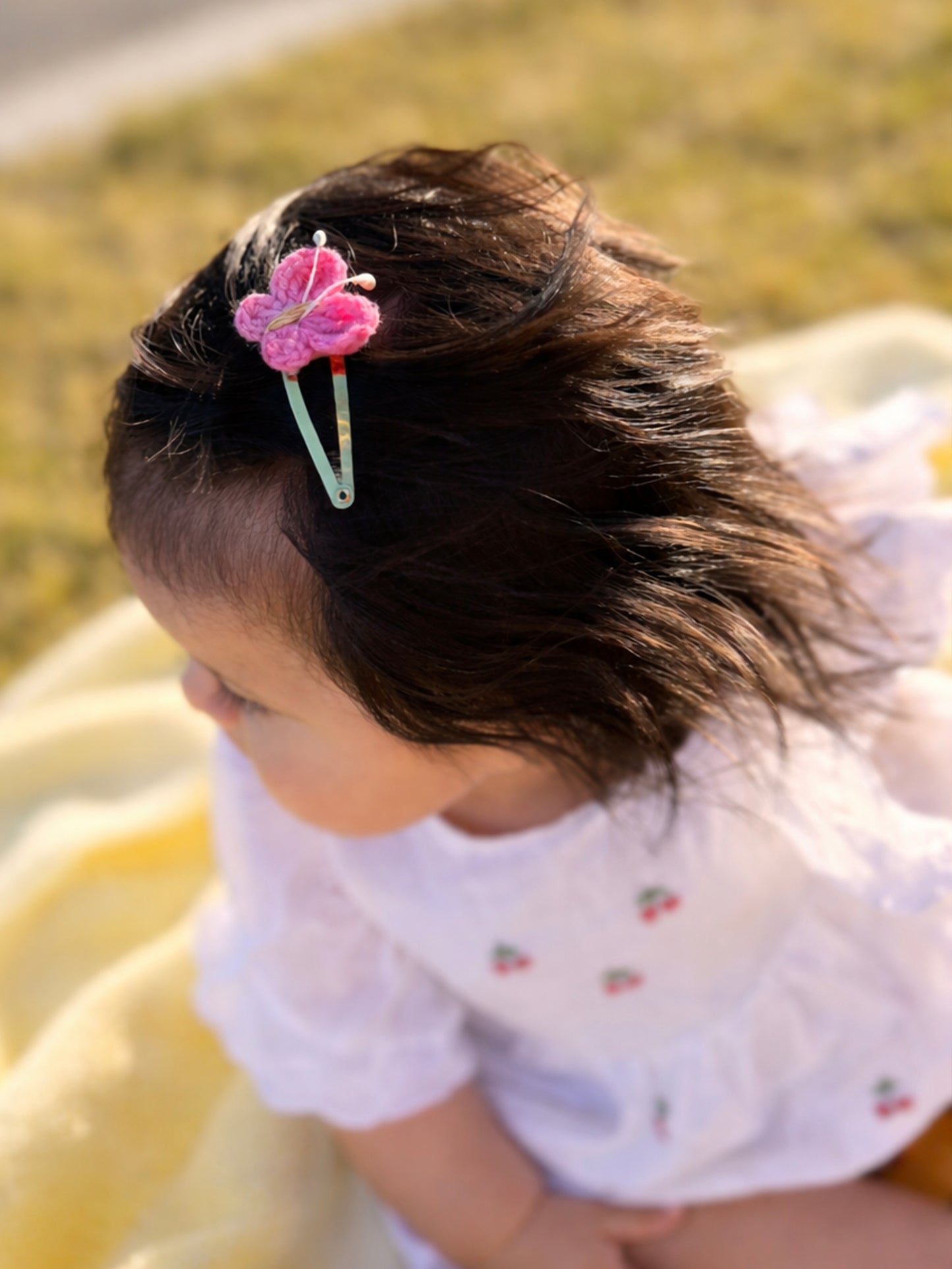 Crochet Trim Snap Hair Clips, Hair barrettes for kids