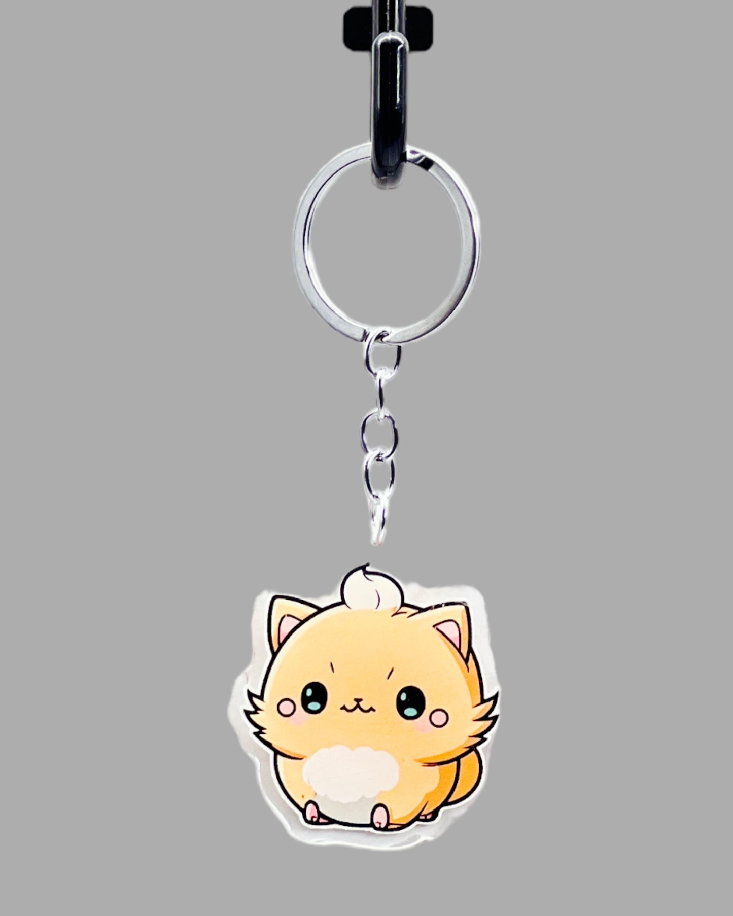 Alcapa Acrylic keychain, farm animal Cute kawaii memorial ornament, pet portrait charm gift backpack fob, dad car décor, first day of school gift
