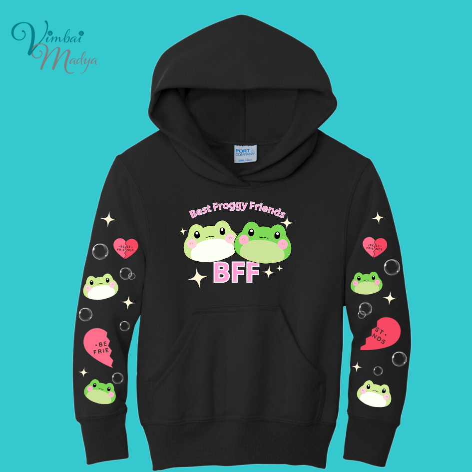 Kawaii Frog Sweater Hoodie : Perfect Mother's Day Gift & Fall Winter Essential . Trendy, Unisex Style for Your Best Friend's Wardrobe
