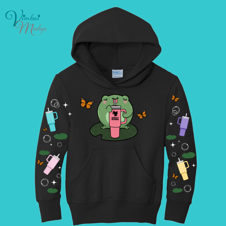 Youth Kawaii Frog Sweater Hoodie : Perfect Mother's Day Gift & Fall Winter Essential . Trendy, Unisex Style for Your Best Friend's Wardrobe