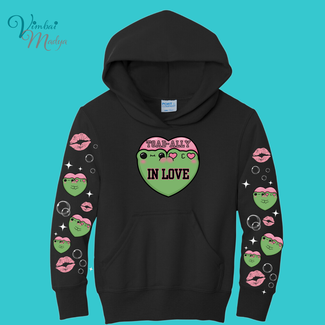Kawaii Frog Youth Sweater Hoodie : Perfect Birthday Gift & Fall Winter Essential . Trendy, Unisex Style for Your Best Friend's Wardrobe