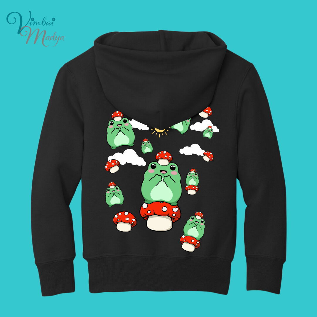 sleepy Frog Youth Sweater Hoodie : Perfect Birthday Gift & Fall Winter Essential . Trendy, Unisex Style for Your Best Friend's Wardrobe