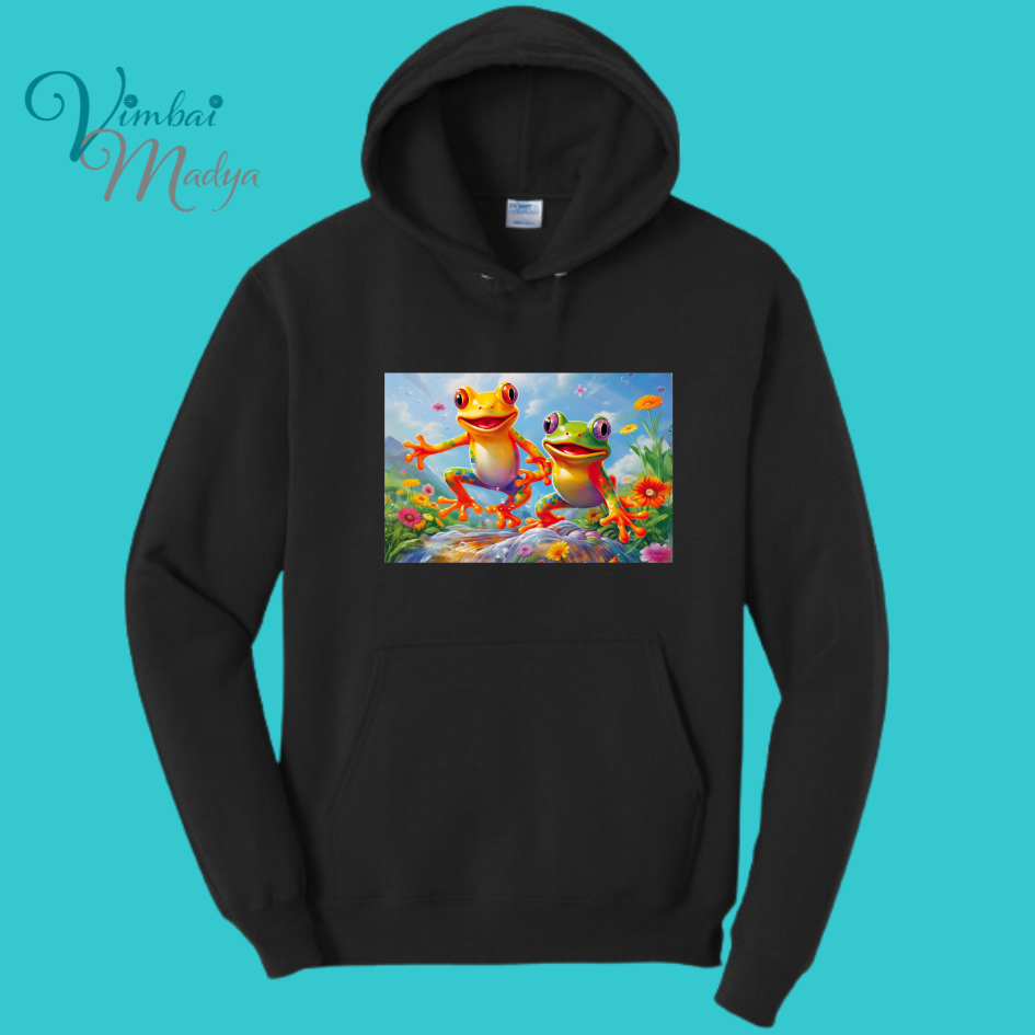 Frog Sweatshirt Unisex Clothing Kawaii Hoodie : Best Friend Gift . Fall Winter Essential . Frog and Toad