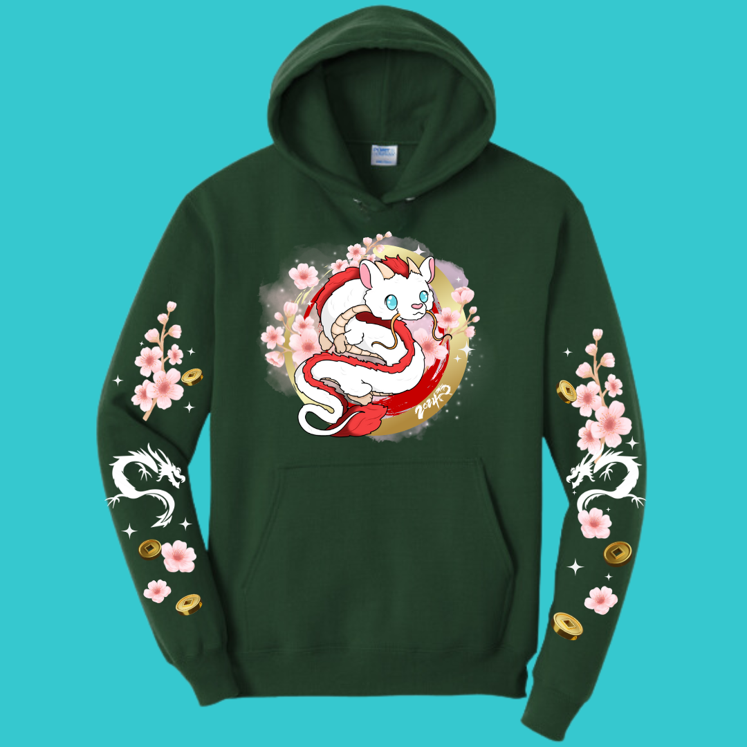 Chinese Dragon Sweatshirt Unisex Clothing Kawaii Hoodie : Best Friend Gift . Fall Winter Essential . Year of the Dragon . Lunar New Year