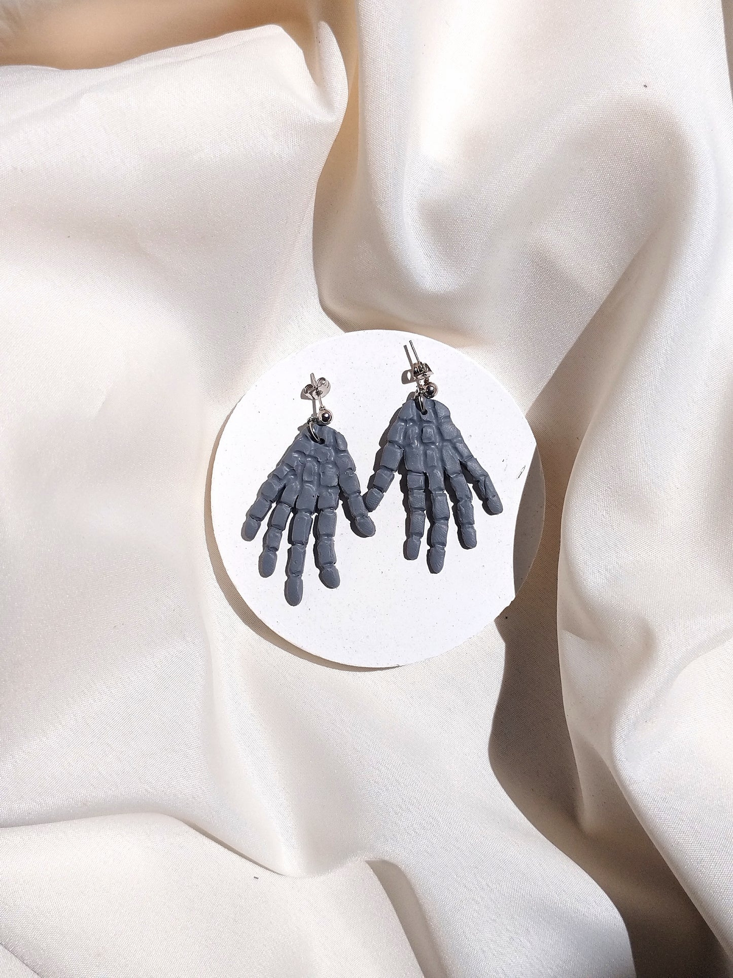Skeleton polymer clay earrings, halloween spooky witch wican Handmade Dainty dangle cute minimalist earrings, birthday gift for best friend