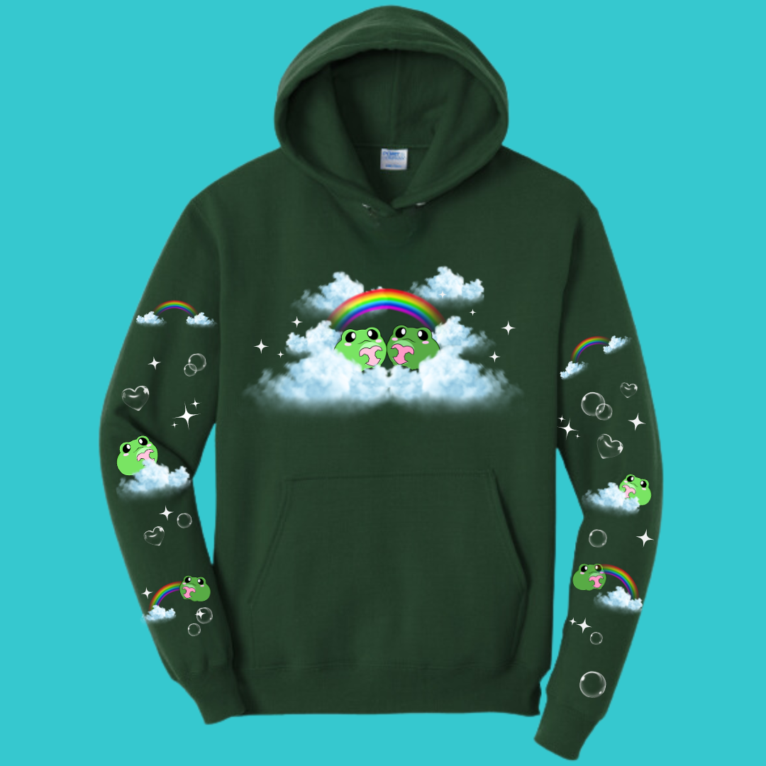 Unisex Kawaii Frog Sweater Hoodie : Perfect Mother's Day Gift & Fall Winter Essential . Trendy, Unisex Style for Your Best Friend's Wardrobe