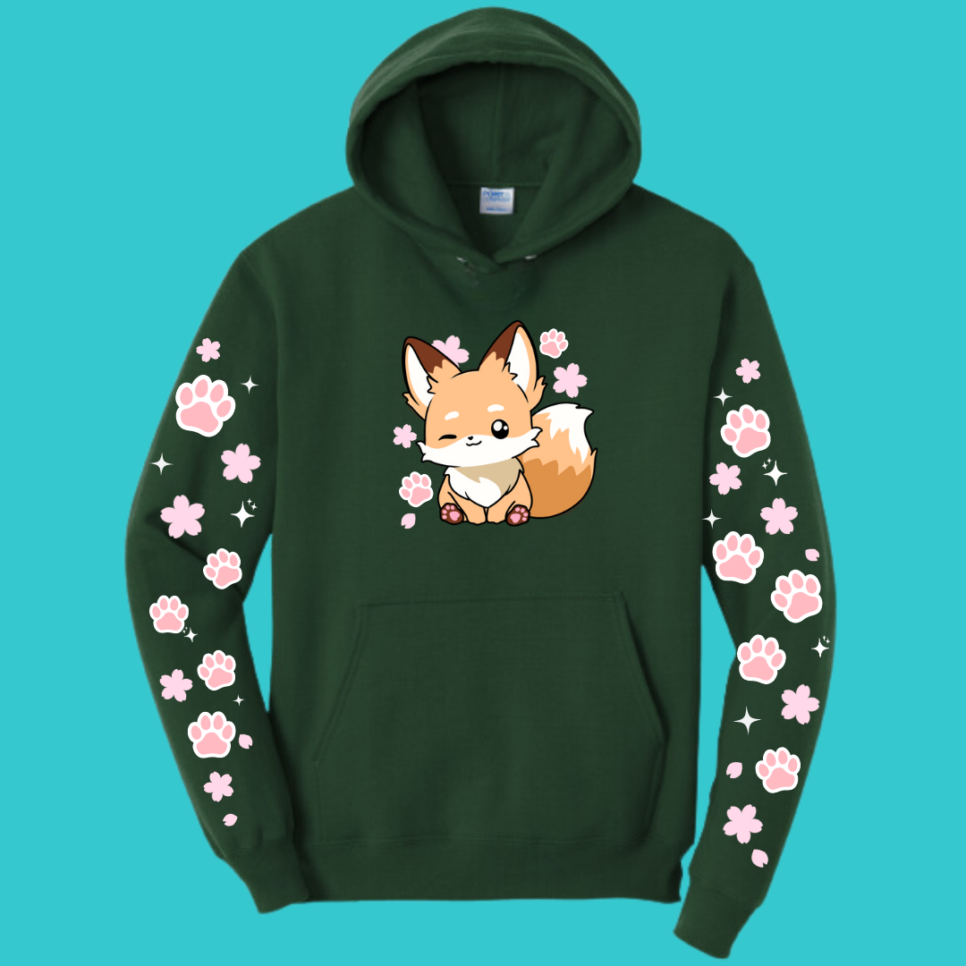 Fox Sweatshirt Unisex Clothing Kawaii Animal Hoodie : Fantastic Mr Fox and Best Friend Gift . Fall Winter Essential . Gift for her