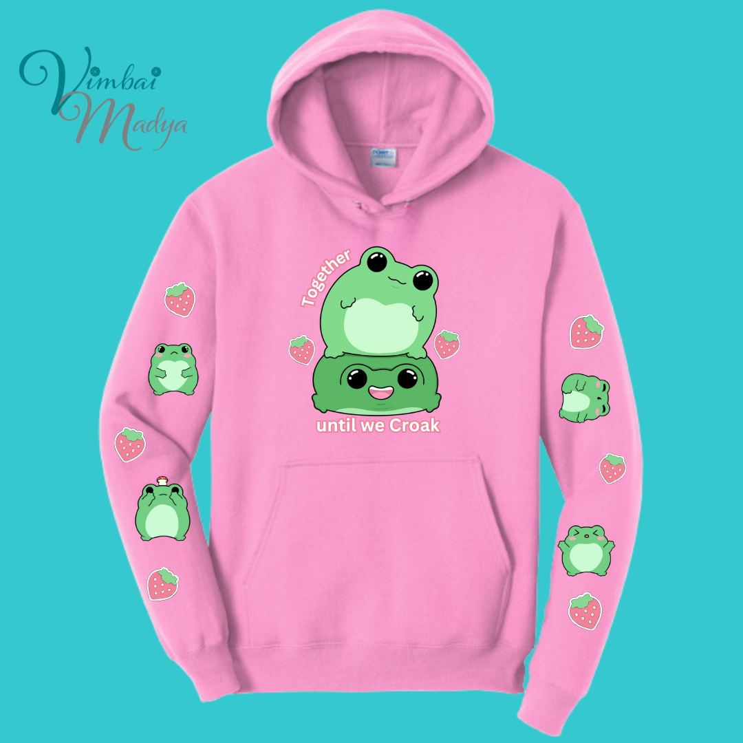 Unisex Kawaii Frog Sweater Hoodie : Perfect Mother's Day Gift & Fall Winter Essential . Trendy, Unisex Style for Your Best Friend's Wardrobe