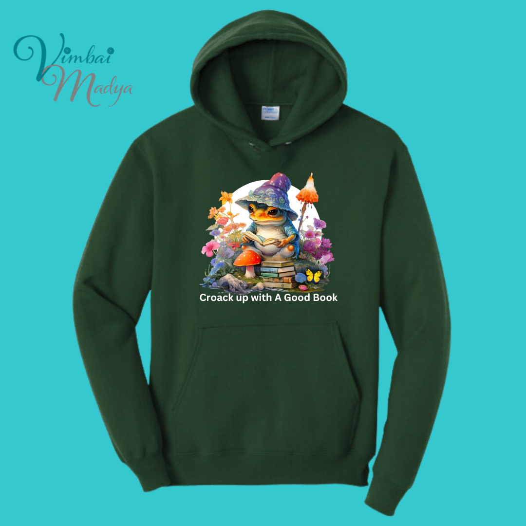 Frog Mushroom Psychedelic Kawaii Frog Sweatshirt Hoodie : frog and toad couples Gift for Book lovers .Best Friend . Fall Winter Essential