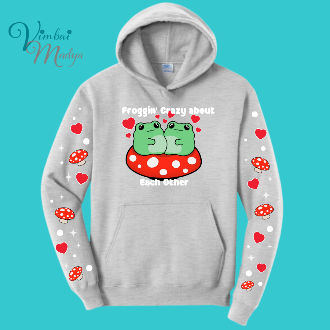 Frog Mushroom Psychedelic Kawaii Frog Sweater Hoodie : Perfect Mother's Day Gift & Fall Winter Essential . Trendy, Style for Your Best Friend