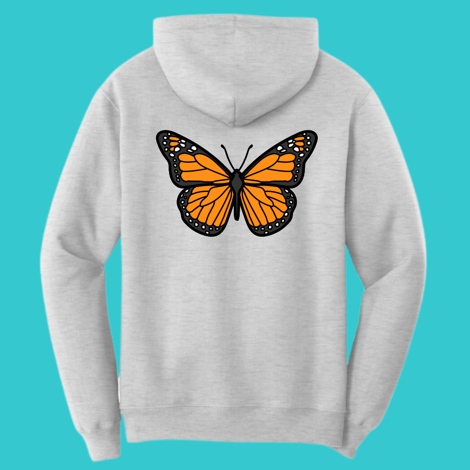 Unisex Butterfly Unisex Sakura Kawaii Frog Sweater Hoodie : Perfect Mother's Day Gift & Fall Winter Essential . Trendy, Blossom Style for Your Best Friend