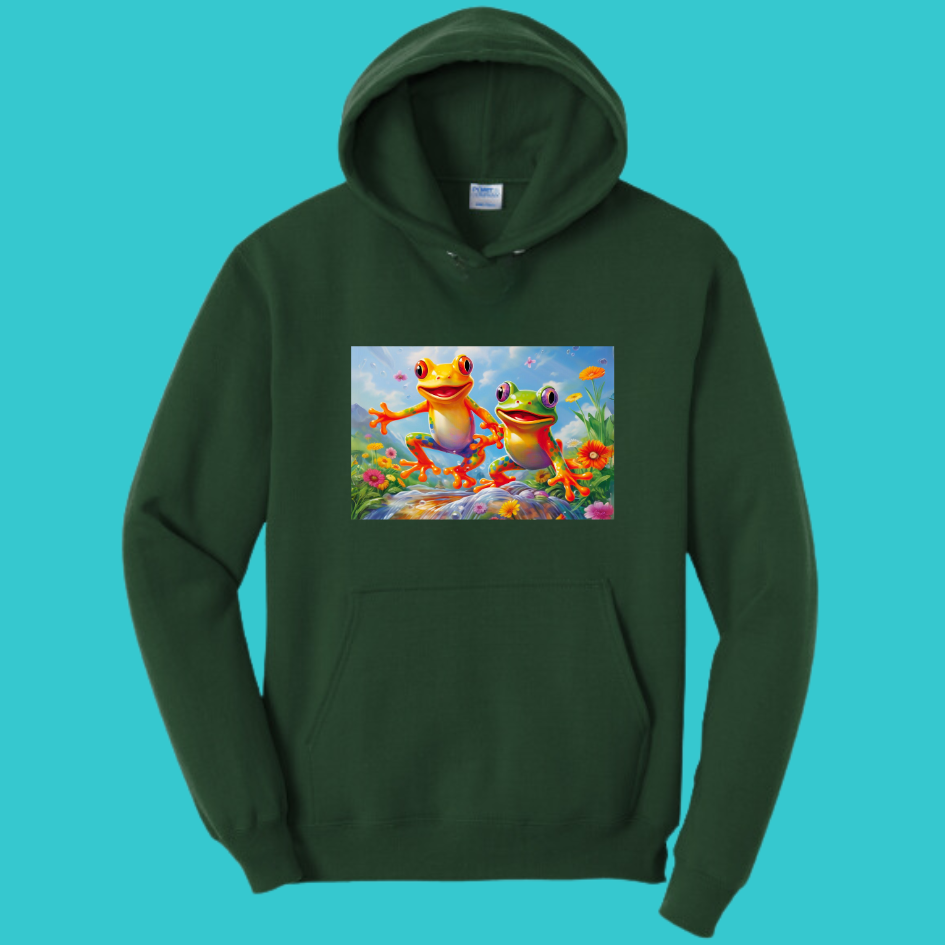 Frog Sweatshirt Unisex Clothing Kawaii Hoodie : Best Friend Gift . Fall Winter Essential . Frog and Toad