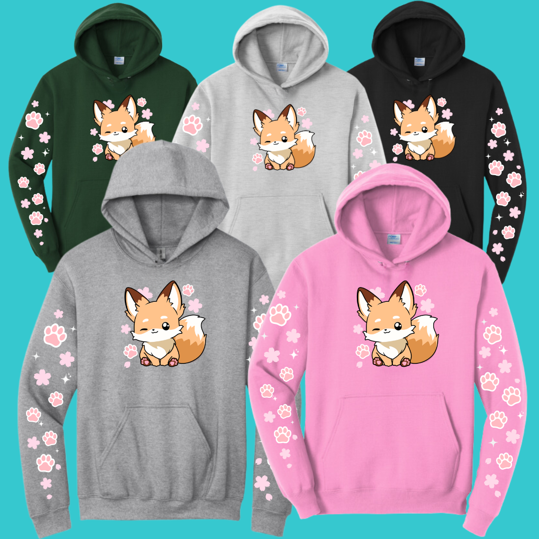 Fox Sweatshirt Unisex Clothing Kawaii Animal Hoodie : Fantastic Mr Fox and Best Friend Gift . Fall Winter Essential . Gift for her