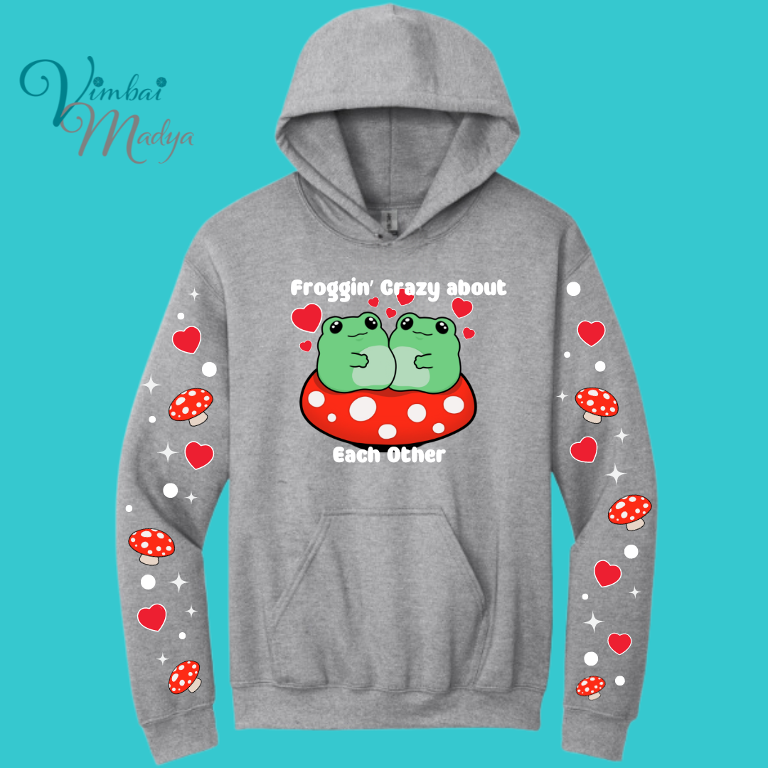 Frog Mushroom Psychedelic Kawaii Frog Sweater Hoodie : Perfect Mother's Day Gift & Fall Winter Essential . Trendy, Style for Your Best Friend