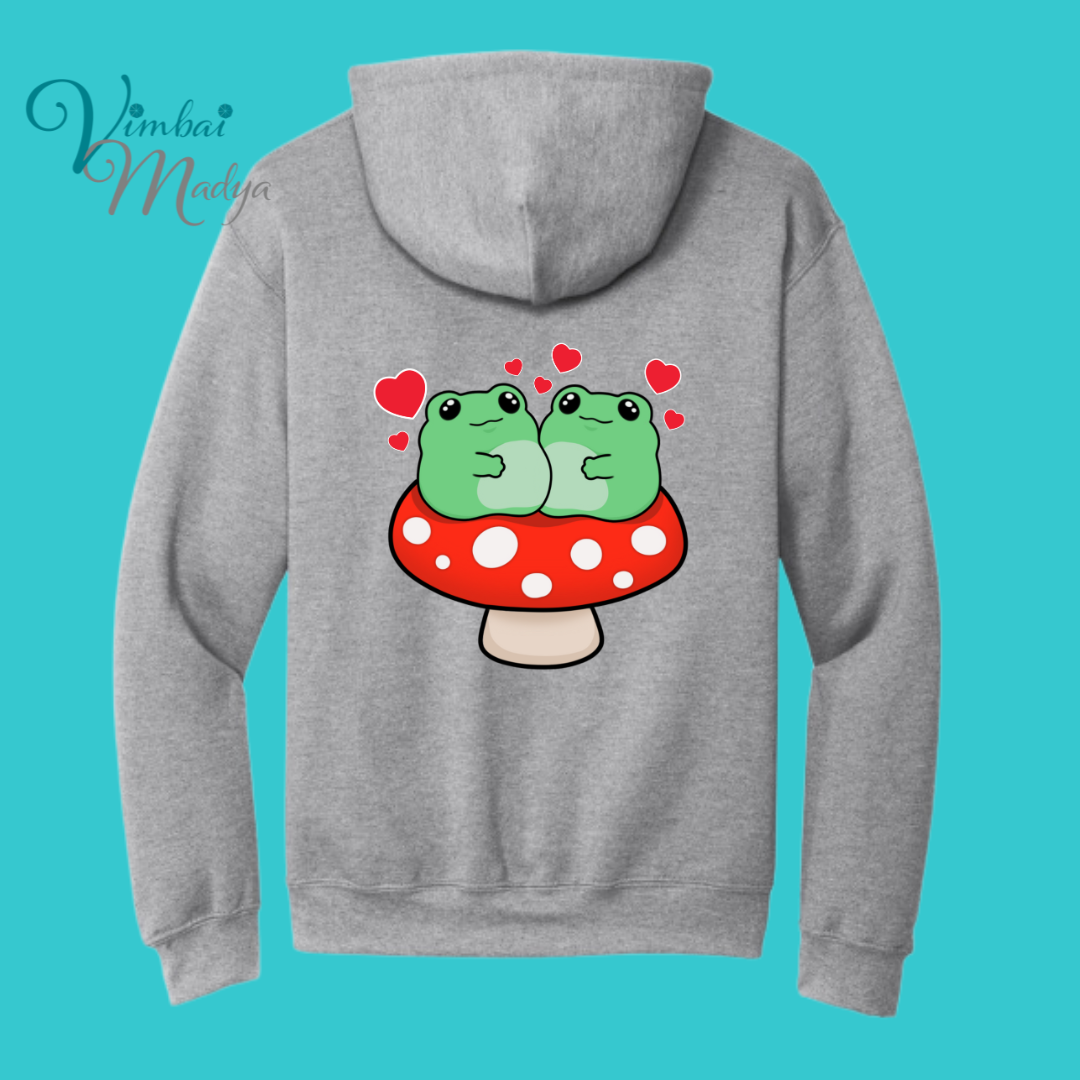 Frog Mushroom Psychedelic Kawaii Frog Sweater Hoodie : Perfect Mother's Day Gift & Fall Winter Essential . Trendy, Style for Your Best Friend