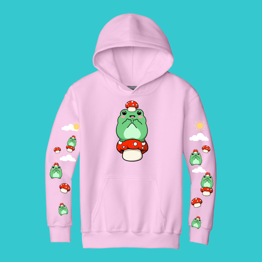 Mushroom Psychedelic Youth Sweater Hoodie : Perfect Mother's Day Gift & Fall Winter Essential . Trendy, Unisex Style for Your Best Friend's Wardrobe