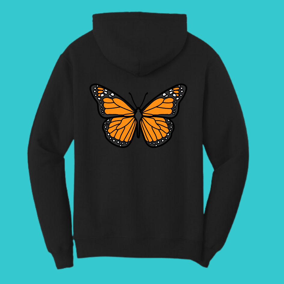Unisex Butterfly Unisex Sakura Kawaii Frog Sweater Hoodie : Perfect Mother's Day Gift & Fall Winter Essential . Trendy, Blossom Style for Your Best Friend
