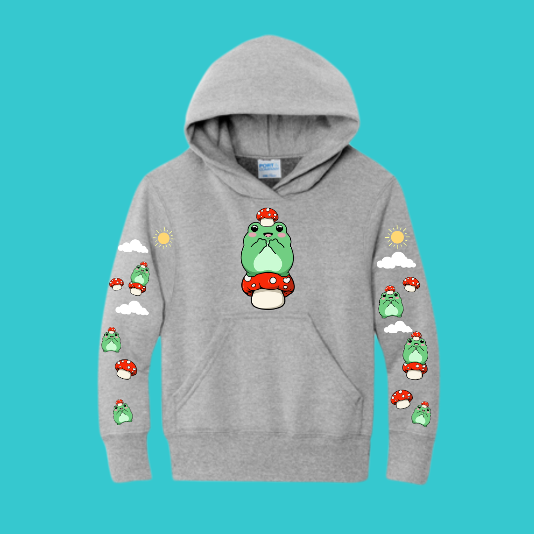 Mushroom Psychedelic Youth Sweater Hoodie : Perfect Mother's Day Gift & Fall Winter Essential . Trendy, Unisex Style for Your Best Friend's Wardrobe