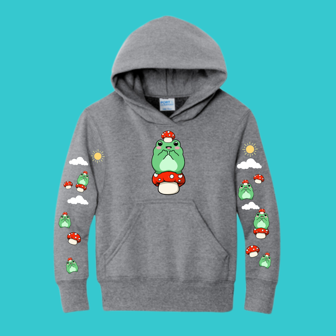 Mushroom Psychedelic Youth Sweater Hoodie : Perfect Mother's Day Gift & Fall Winter Essential . Trendy, Unisex Style for Your Best Friend's Wardrobe