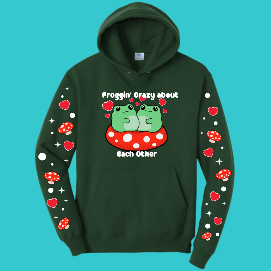 Frog Mushroom Psychedelic Kawaii Frog Sweater Hoodie : Perfect Mother's Day Gift & Fall Winter Essential . Trendy, Style for Your Best Friend