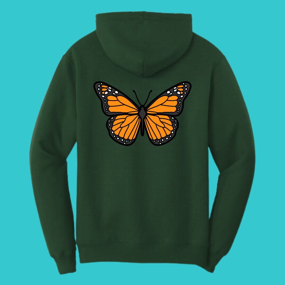 Unisex Butterfly Unisex Sakura Kawaii Frog Sweater Hoodie : Perfect Mother's Day Gift & Fall Winter Essential . Trendy, Blossom Style for Your Best Friend