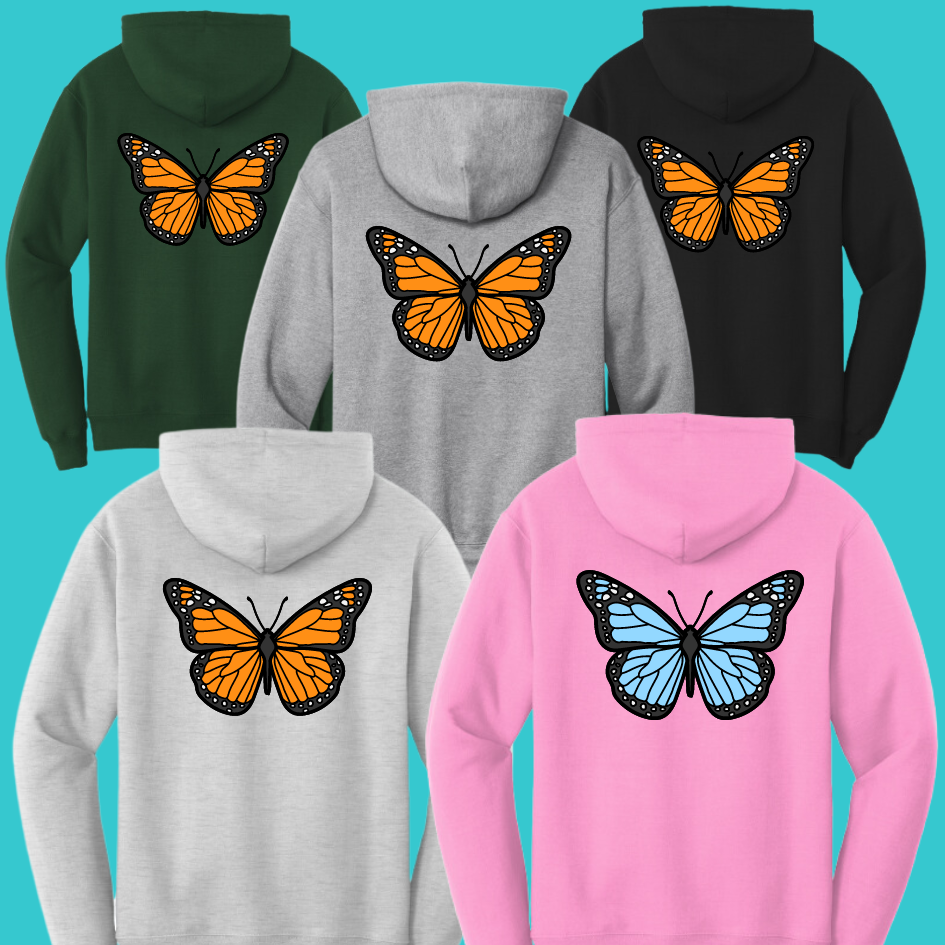 Unisex Butterfly Unisex Sakura Kawaii Frog Sweater Hoodie : Perfect Mother's Day Gift & Fall Winter Essential . Trendy, Blossom Style for Your Best Friend