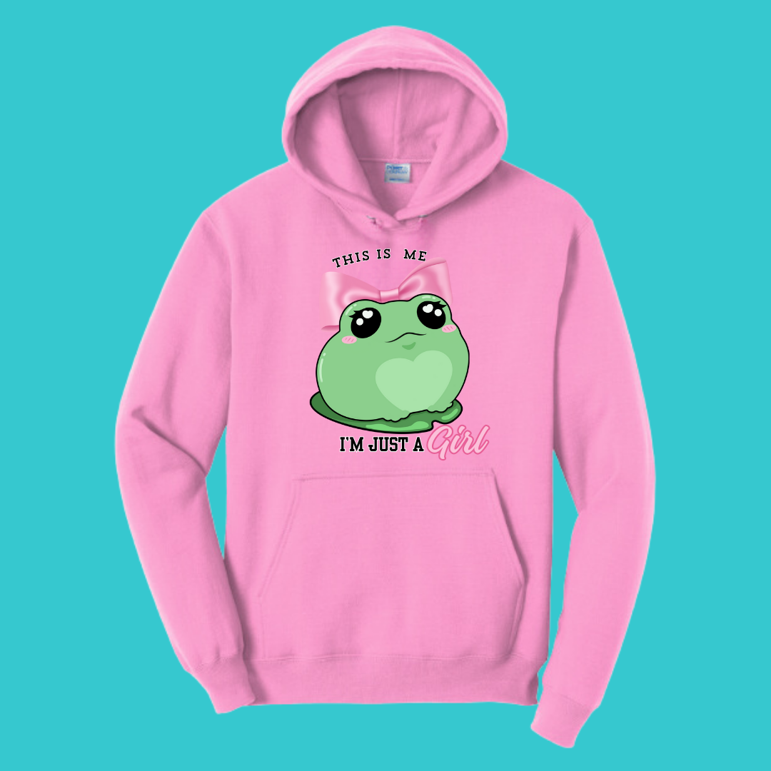 Frog Sweatshirt Unisex Clothing Kawaii Hoodie : Bow Best Friend Gift . Fall Winter Essential . Frog and Toad Couple . Mothers Day Gift for her