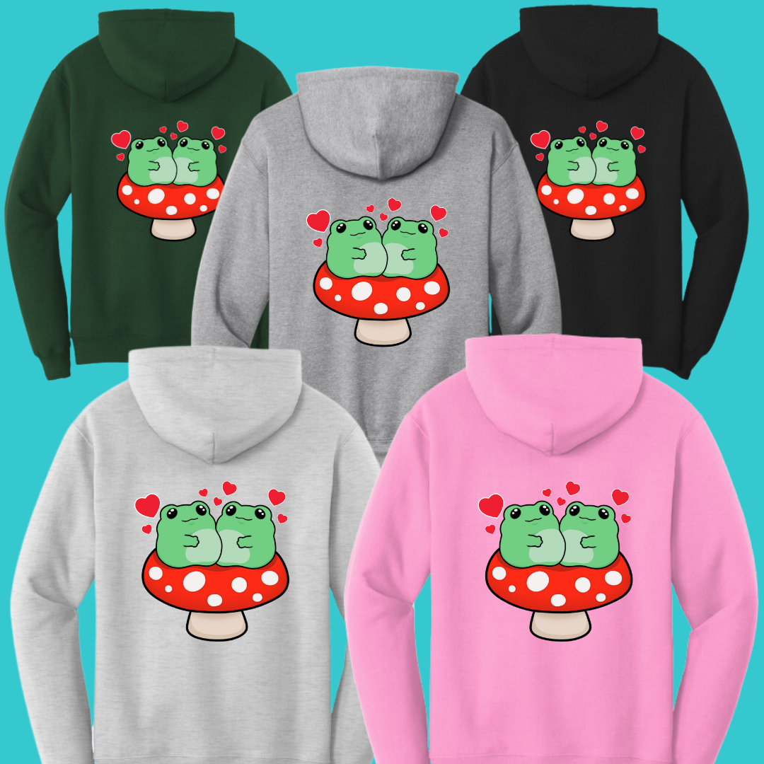 Frog Mushroom Psychedelic Kawaii Frog Sweater Hoodie : Perfect Mother's Day Gift & Fall Winter Essential . Trendy, Style for Your Best Friend