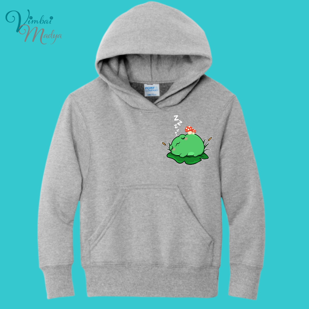 sleepy Frog Youth Sweater Hoodie : Perfect Birthday Gift & Fall Winter Essential . Trendy, Unisex Style for Your Best Friend's Wardrobe
