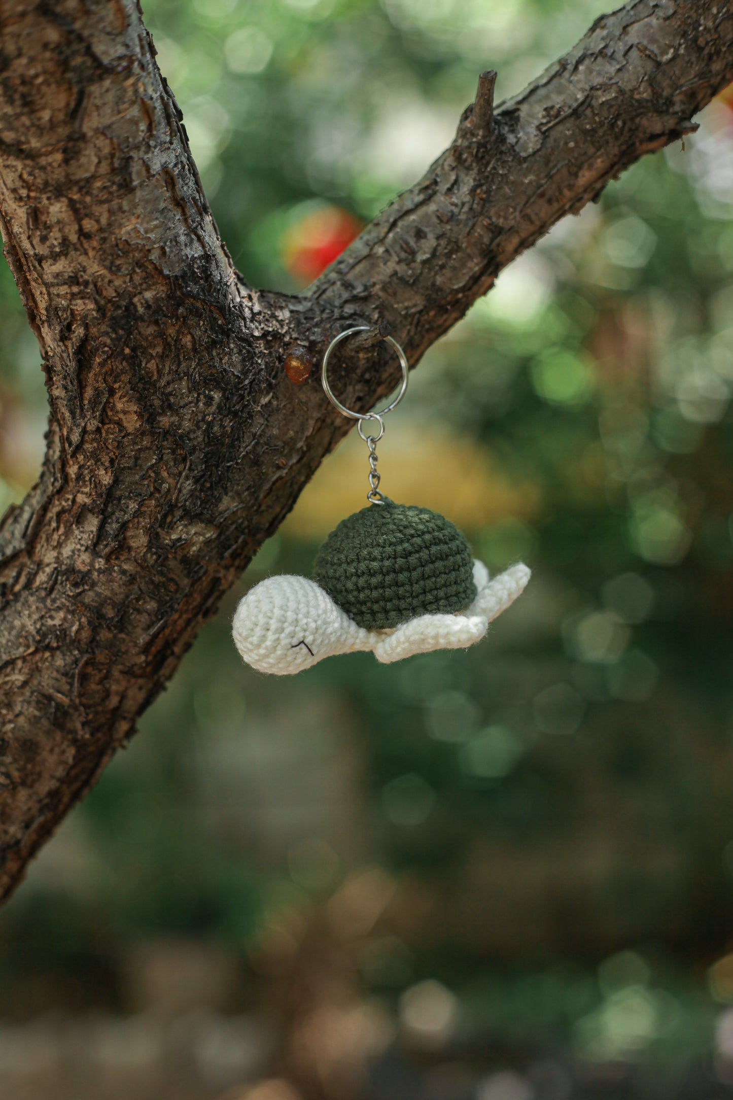 Turtle Crochet Keychain Miniature amigurumi figurine for office desk decor, fidget sensory toy, unique gift for car dashboard . kawaii pocket hug