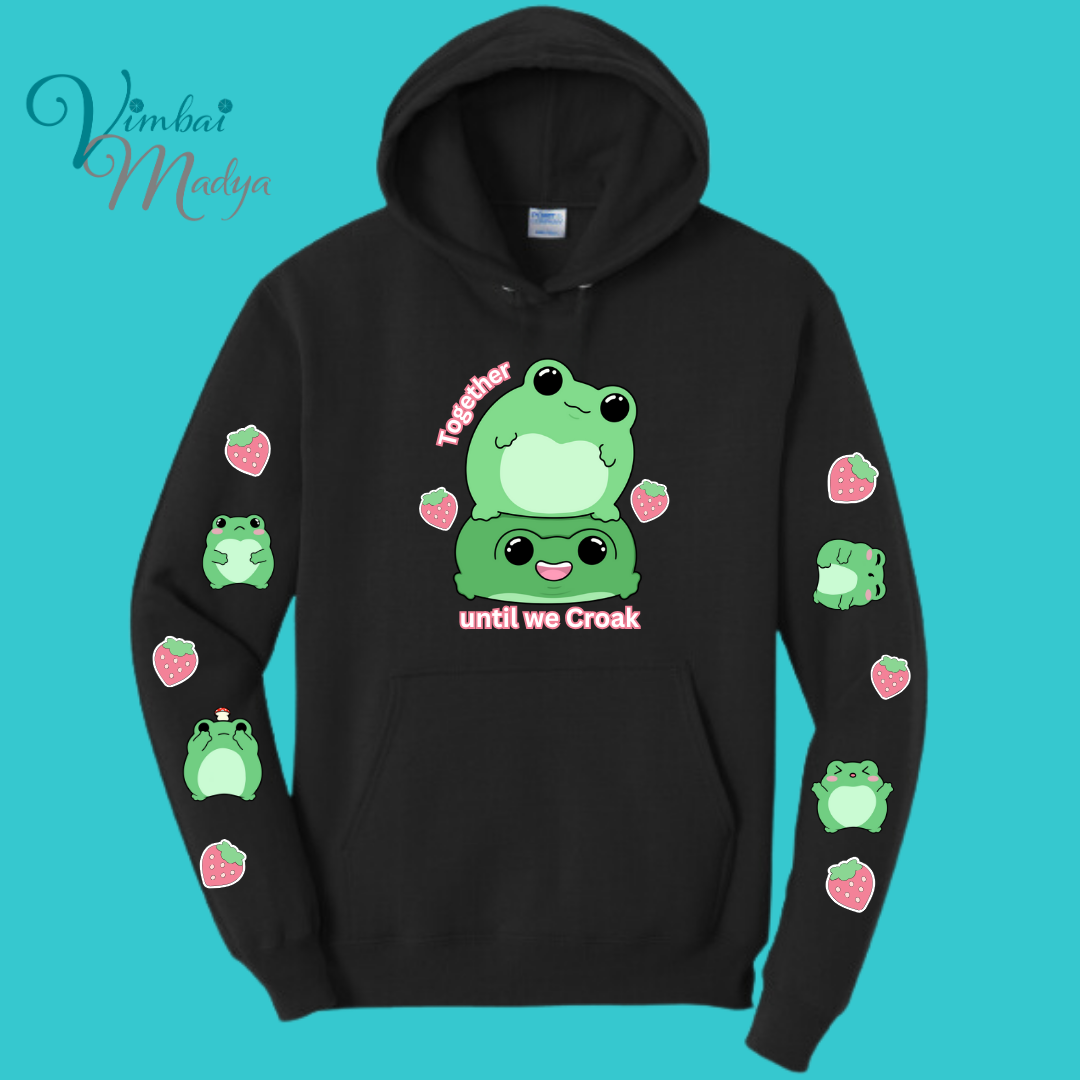 Unisex Kawaii Frog Sweater Hoodie : Perfect Mother's Day Gift & Fall Winter Essential . Trendy, Unisex Style for Your Best Friend's Wardrobe