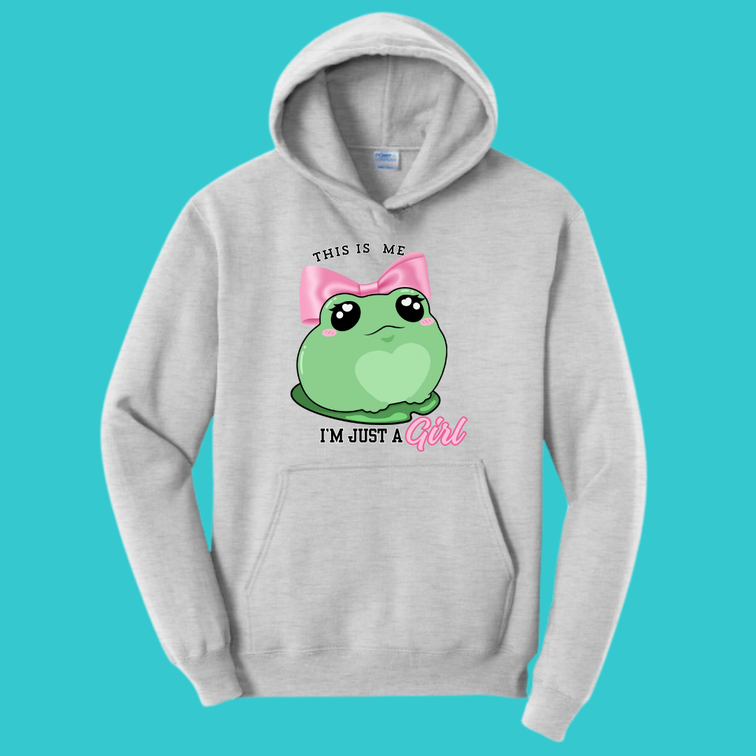 Frog Sweatshirt Unisex Clothing Kawaii Hoodie : Bow Best Friend Gift . Fall Winter Essential . Frog and Toad Couple . Mothers Day Gift for her