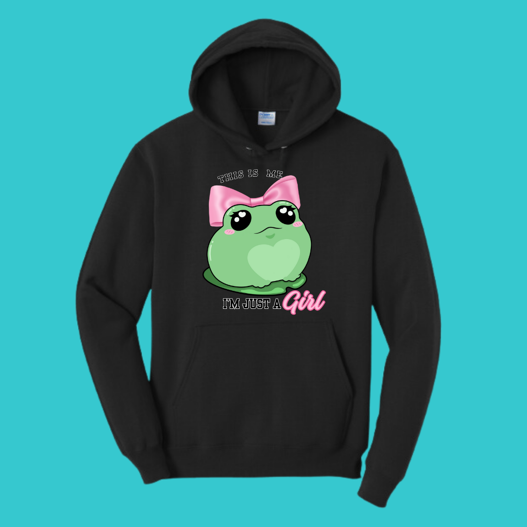 Frog Sweatshirt Unisex Clothing Kawaii Hoodie : Bow Best Friend Gift . Fall Winter Essential . Frog and Toad Couple . Mothers Day Gift for her