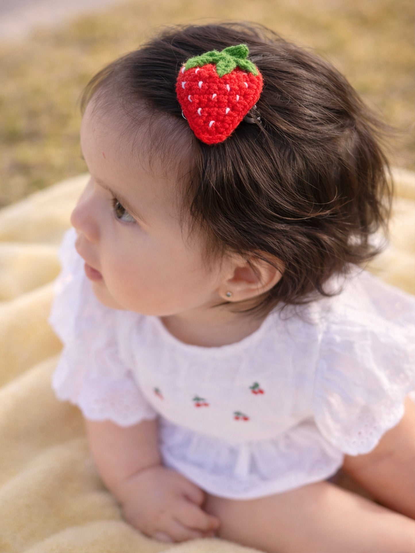 Crochet Trim Snap Hair Clips, Hair barrettes for kids